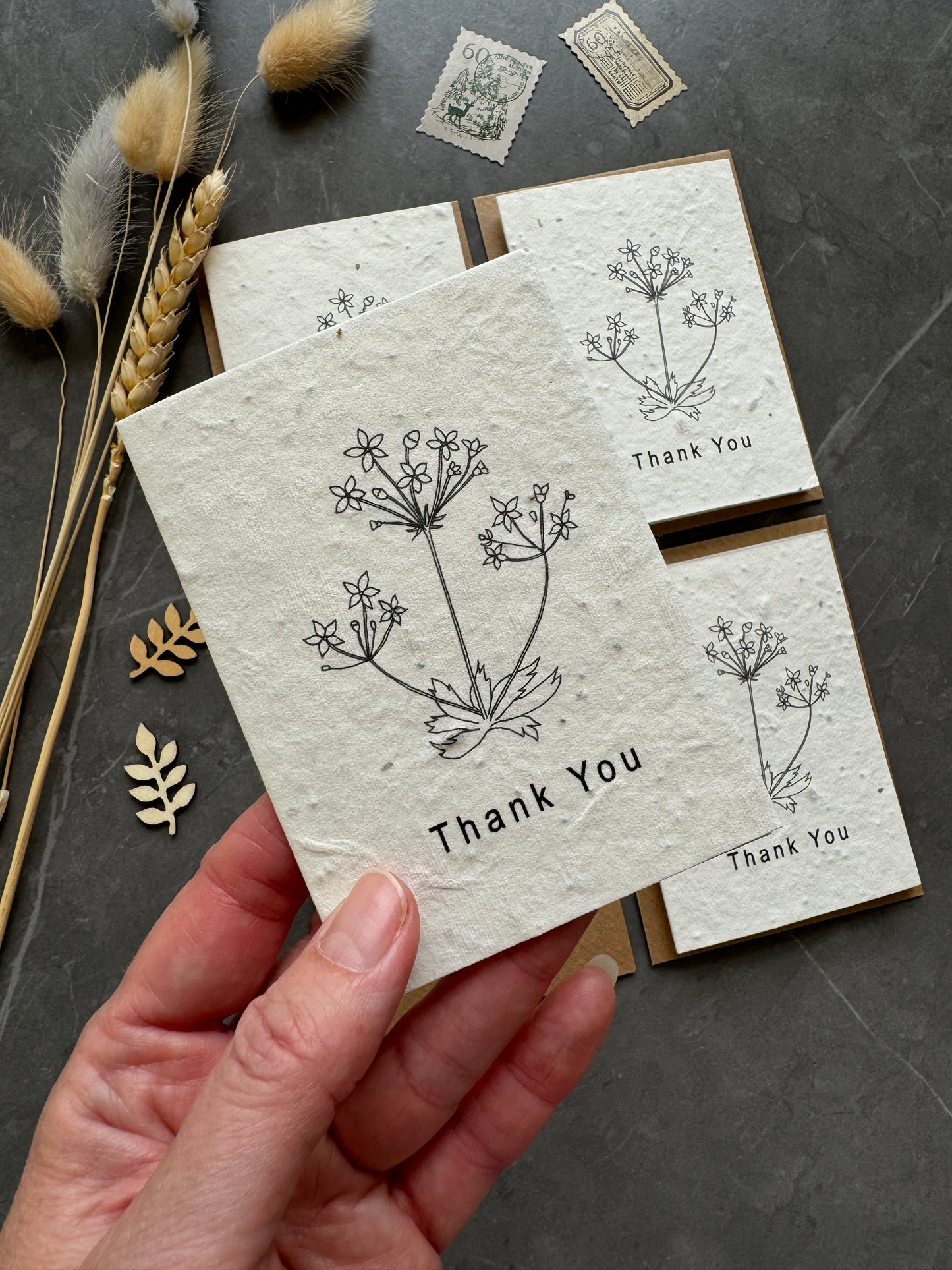 Small Plantable Thank You Cards