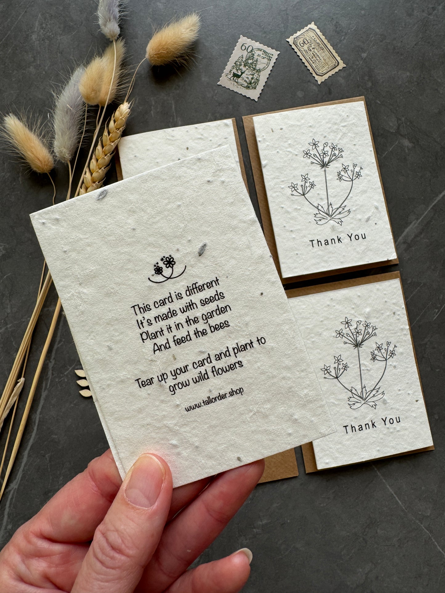 Small Plantable Thank You Cards