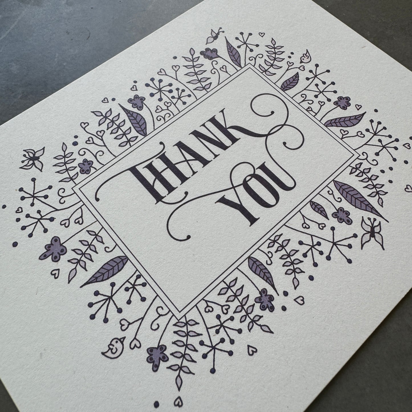 Thank You Note Cards - Lavender Florals
