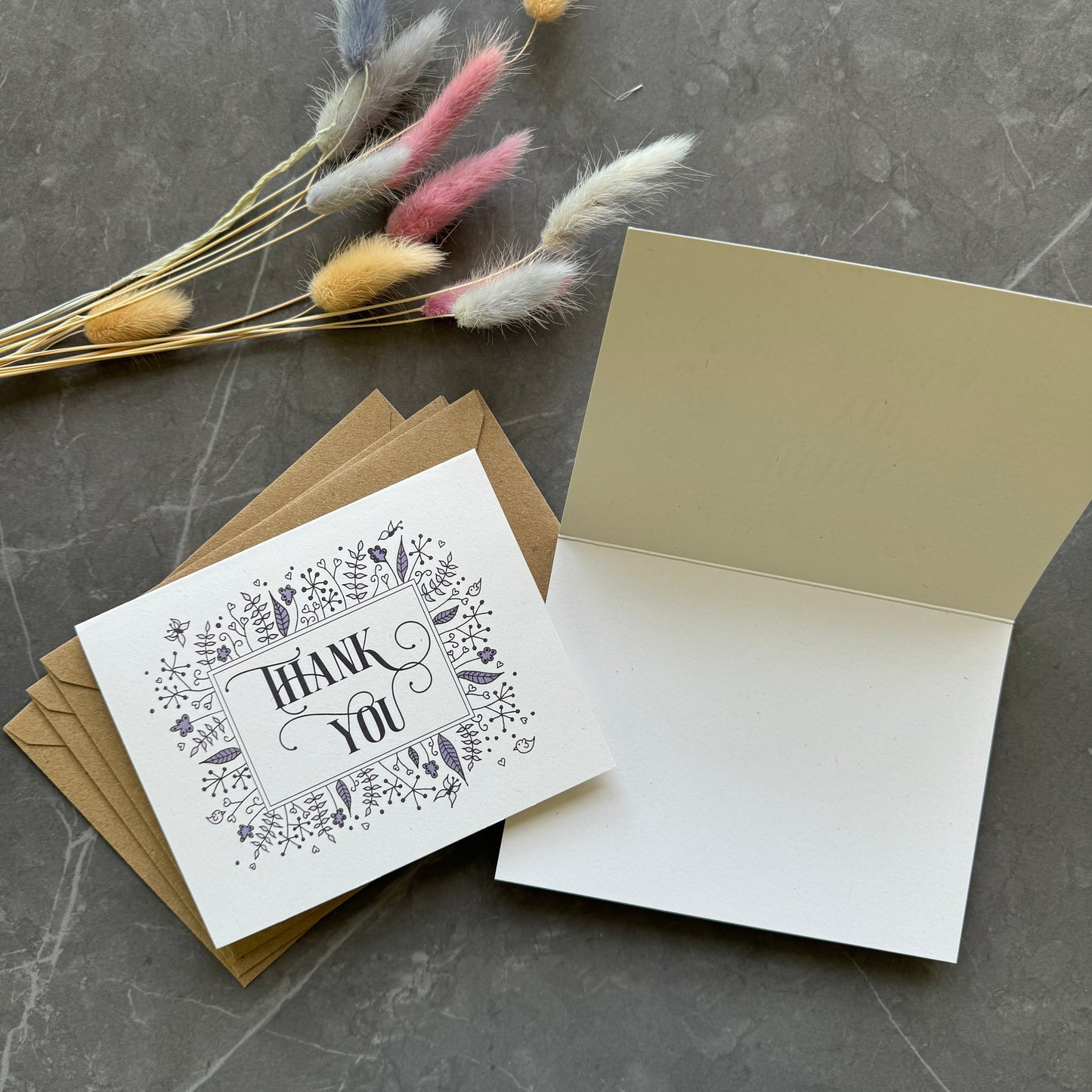 Thank You Note Cards - Lavender Florals