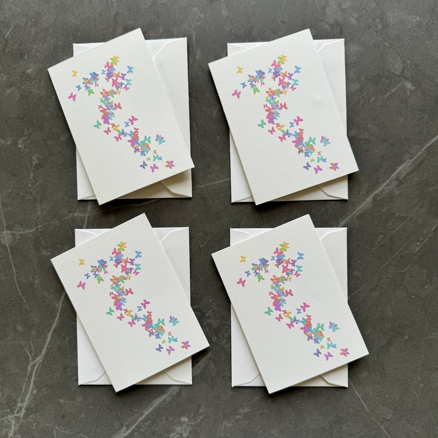 Small note cards with butterfly design