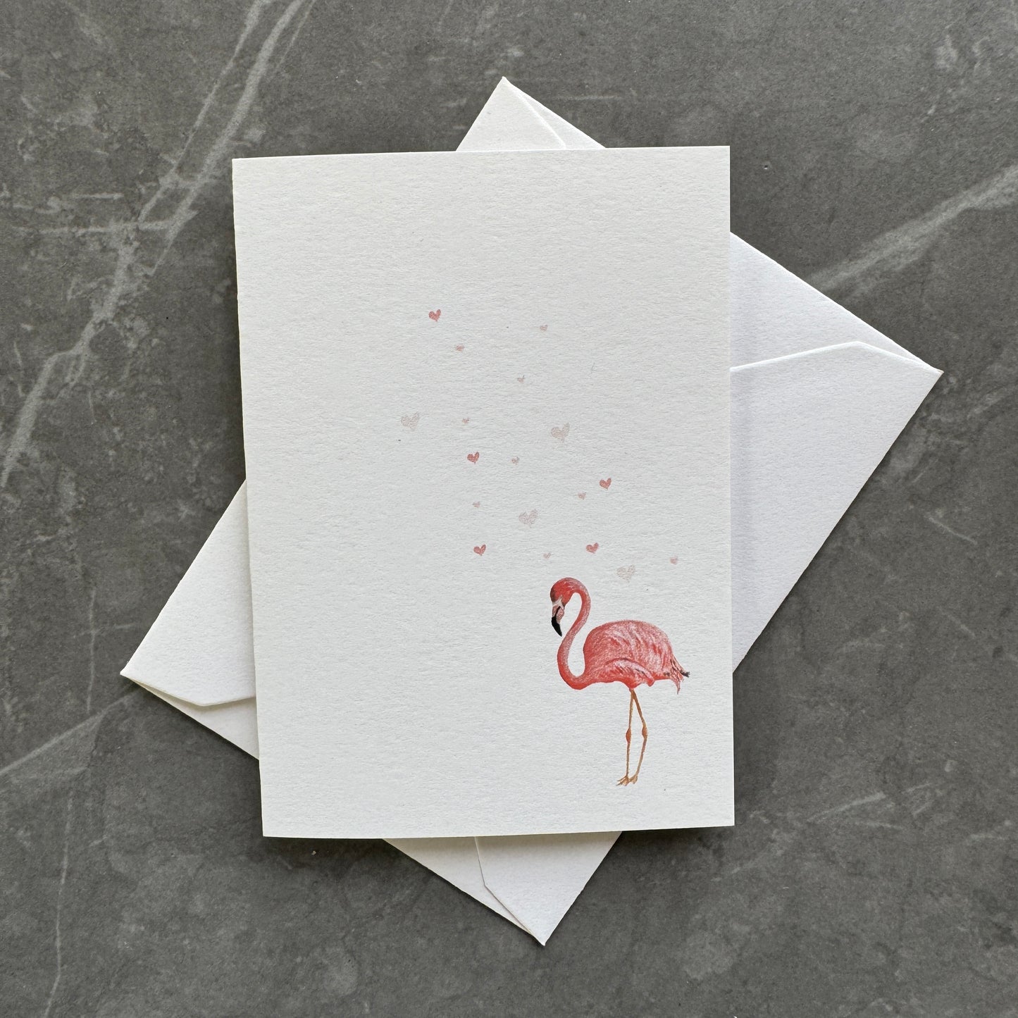 Small note cards with flamingo design