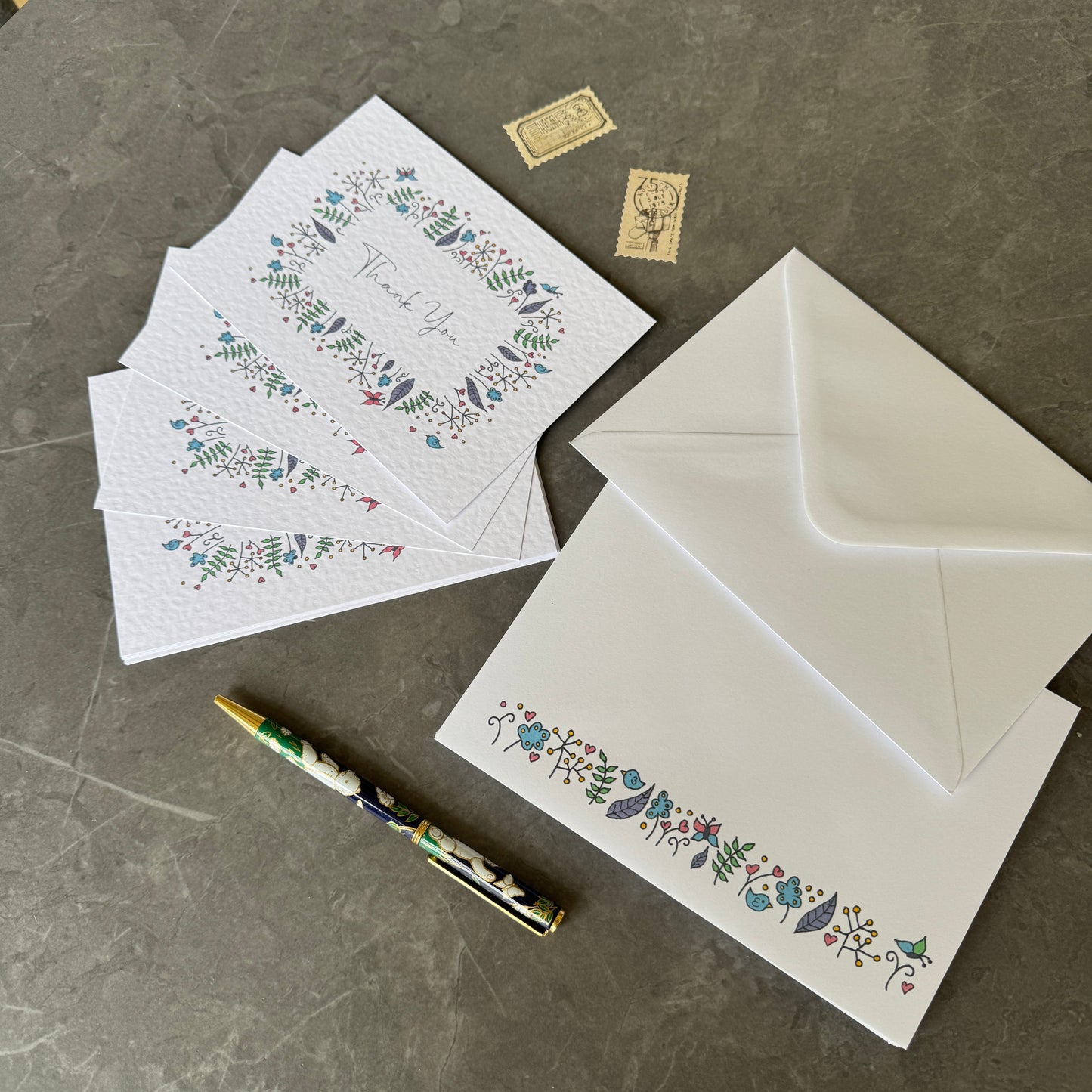 Pretty floral Note Cards