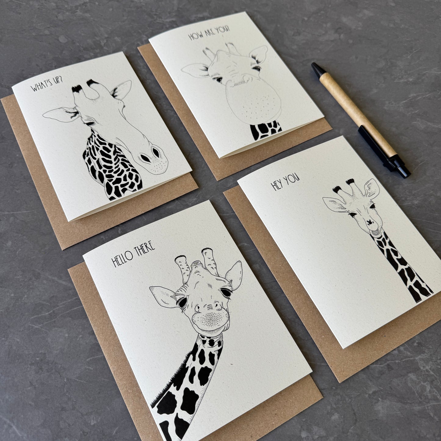 Quirky Giraffe Note Cards