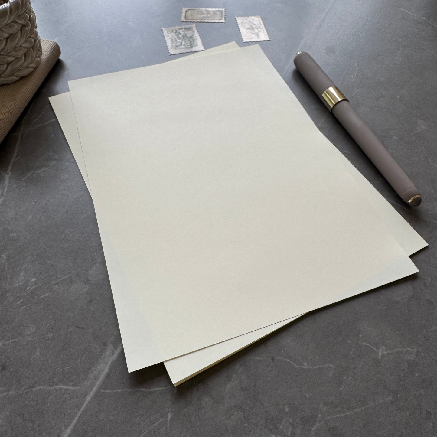Luxury Ivory Silk Writing Paper