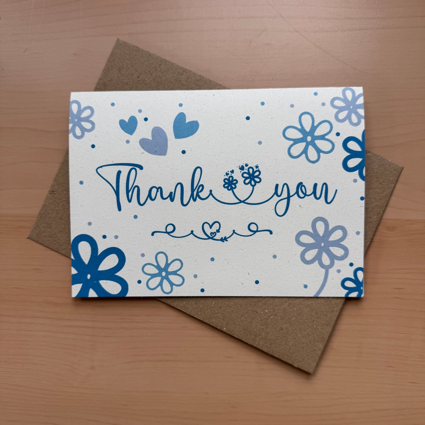 Thank You Note Card set - Blue Daisies