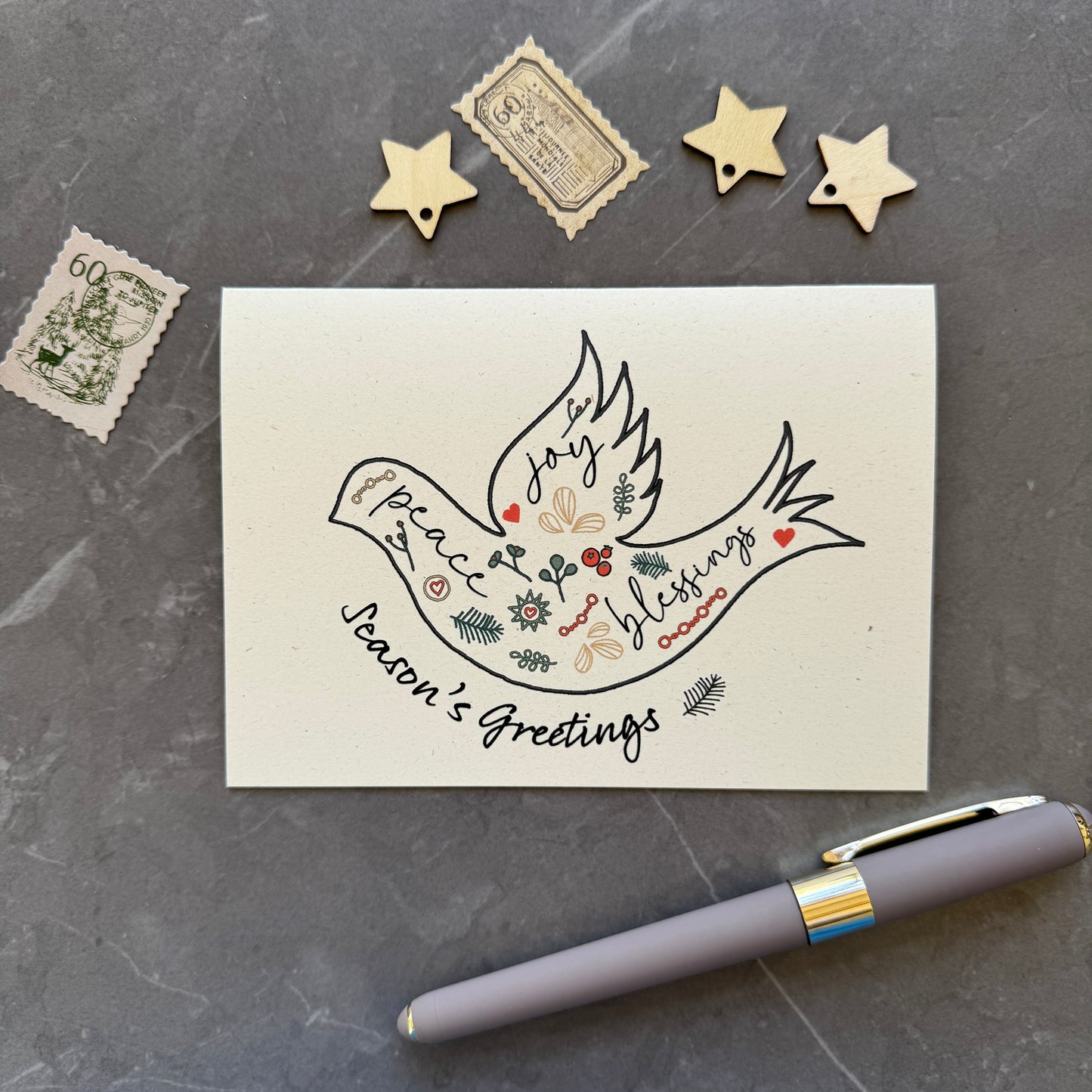 Recycled Seasons Greetings Card Set
