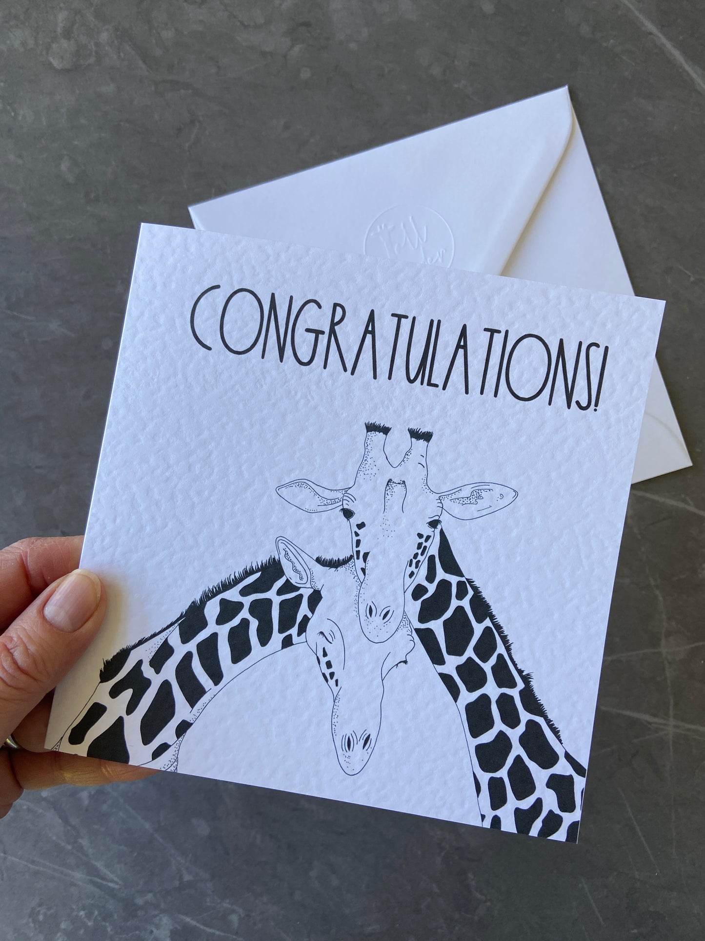 Giraffe Wedding, Engagement, Anniversary, Congratualtions Card