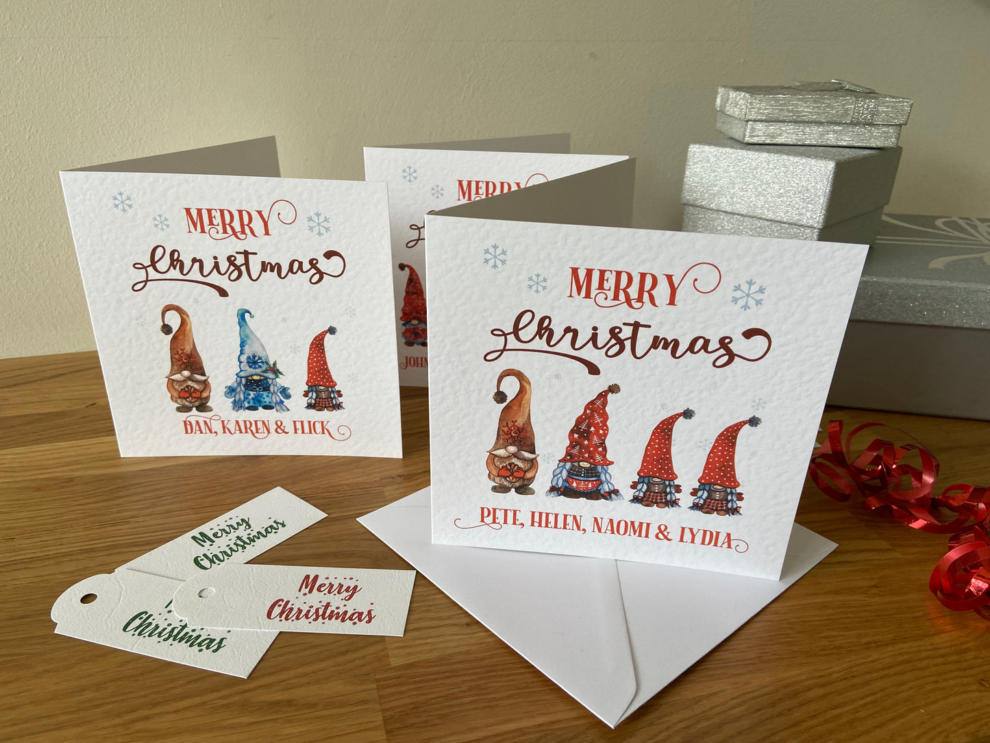 Personalised Gonk Family Christmas Card