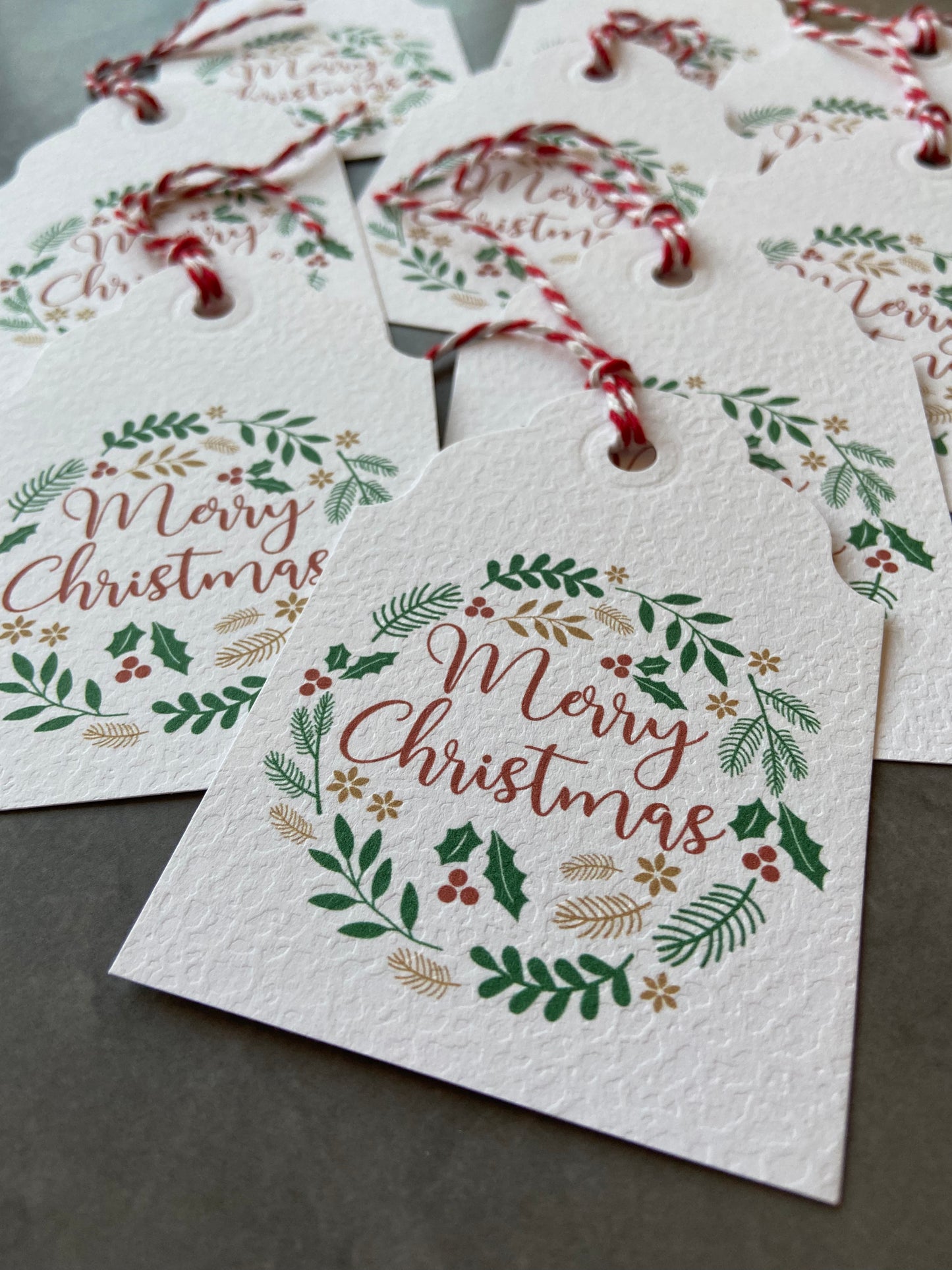 Christmas Wreath Gift Tags - bag of 6