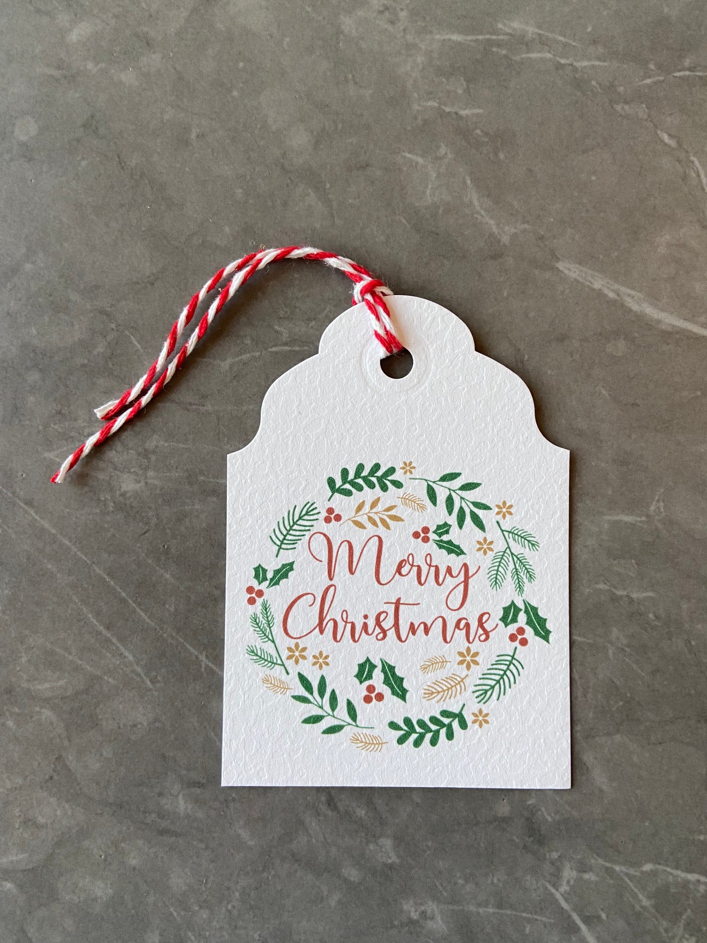 Christmas Wreath Gift Tags - bag of 6
