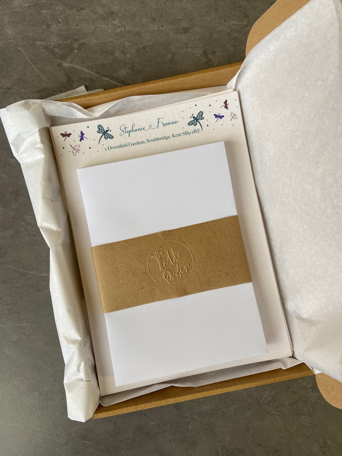 Personalised Dragonfly Writing Paper