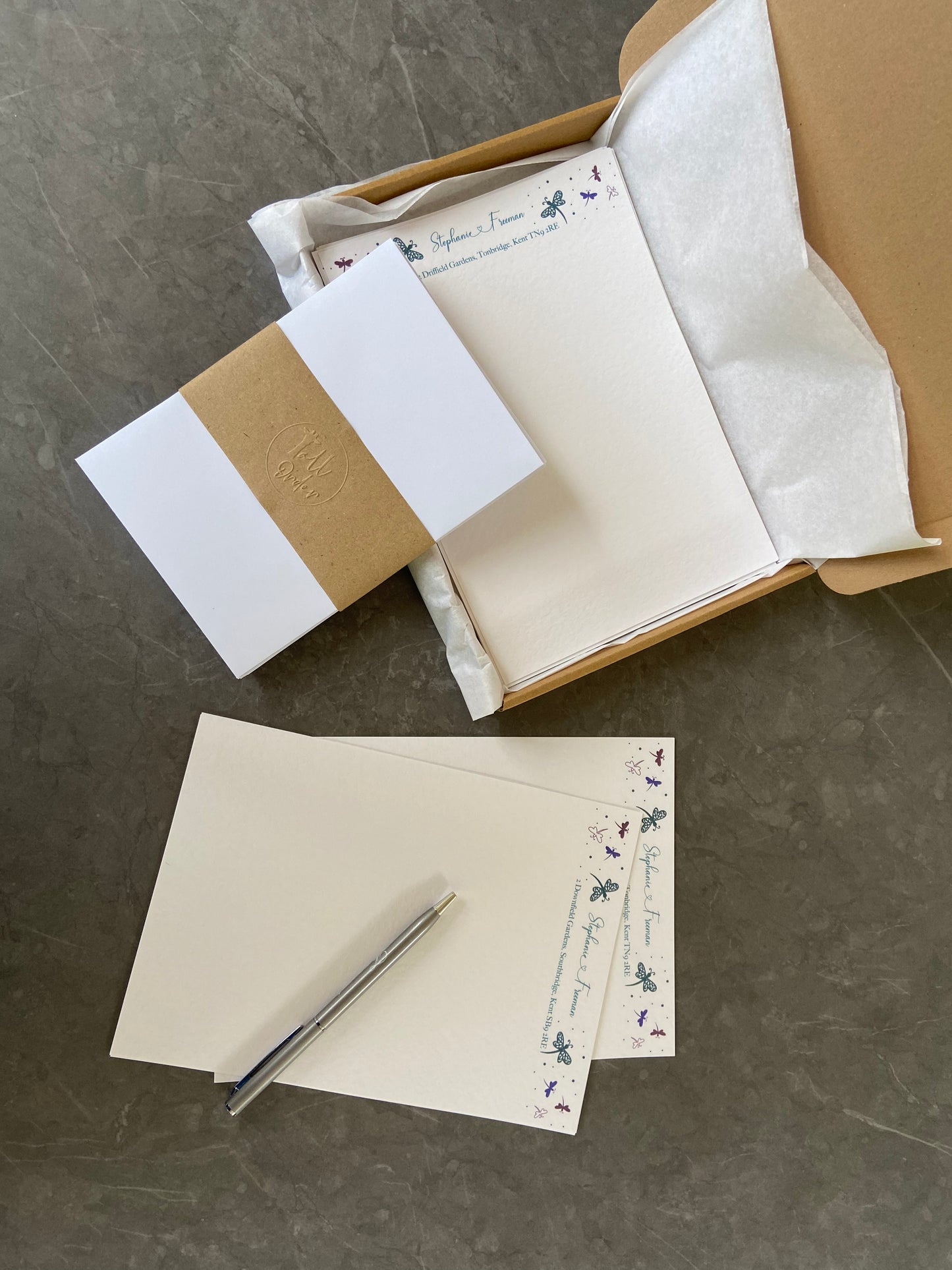 Personalised Dragonfly Writing Paper