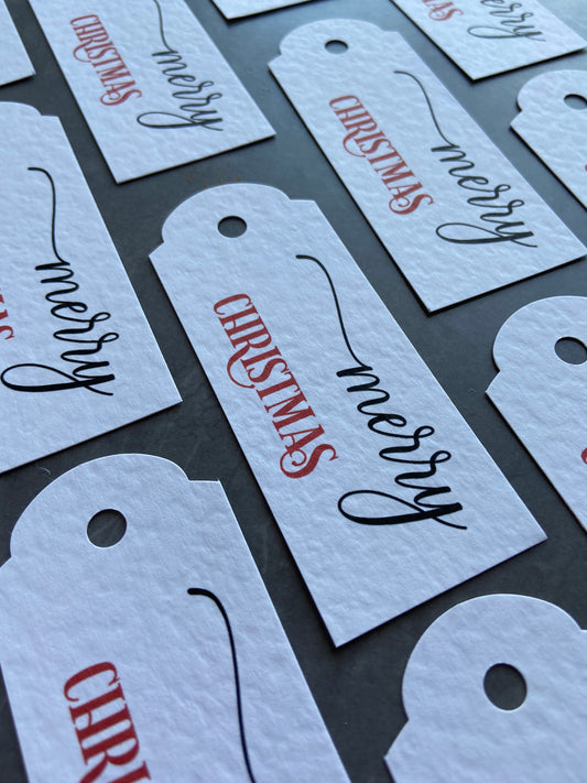 Merry Christmas Tags, bag of 20