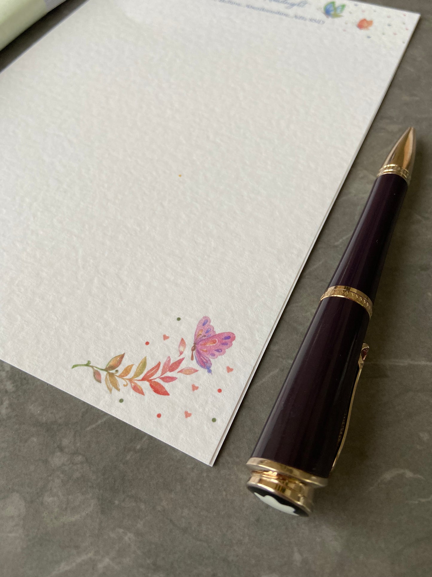 Personalised Butterfly Writing Paper