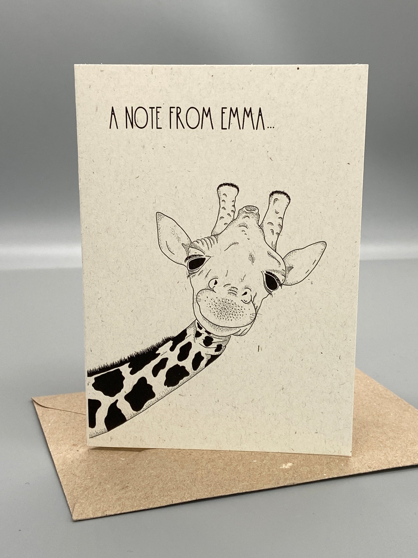Personalised Giraffe Note Cards