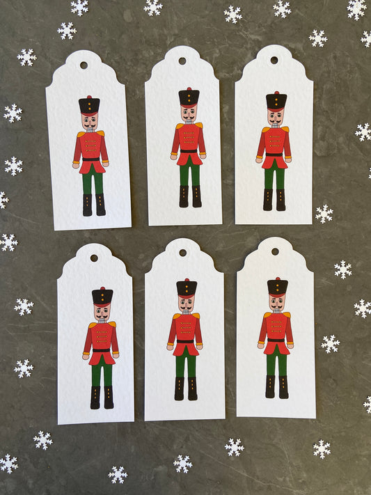Large Christmas Nutcracker Gift Tags