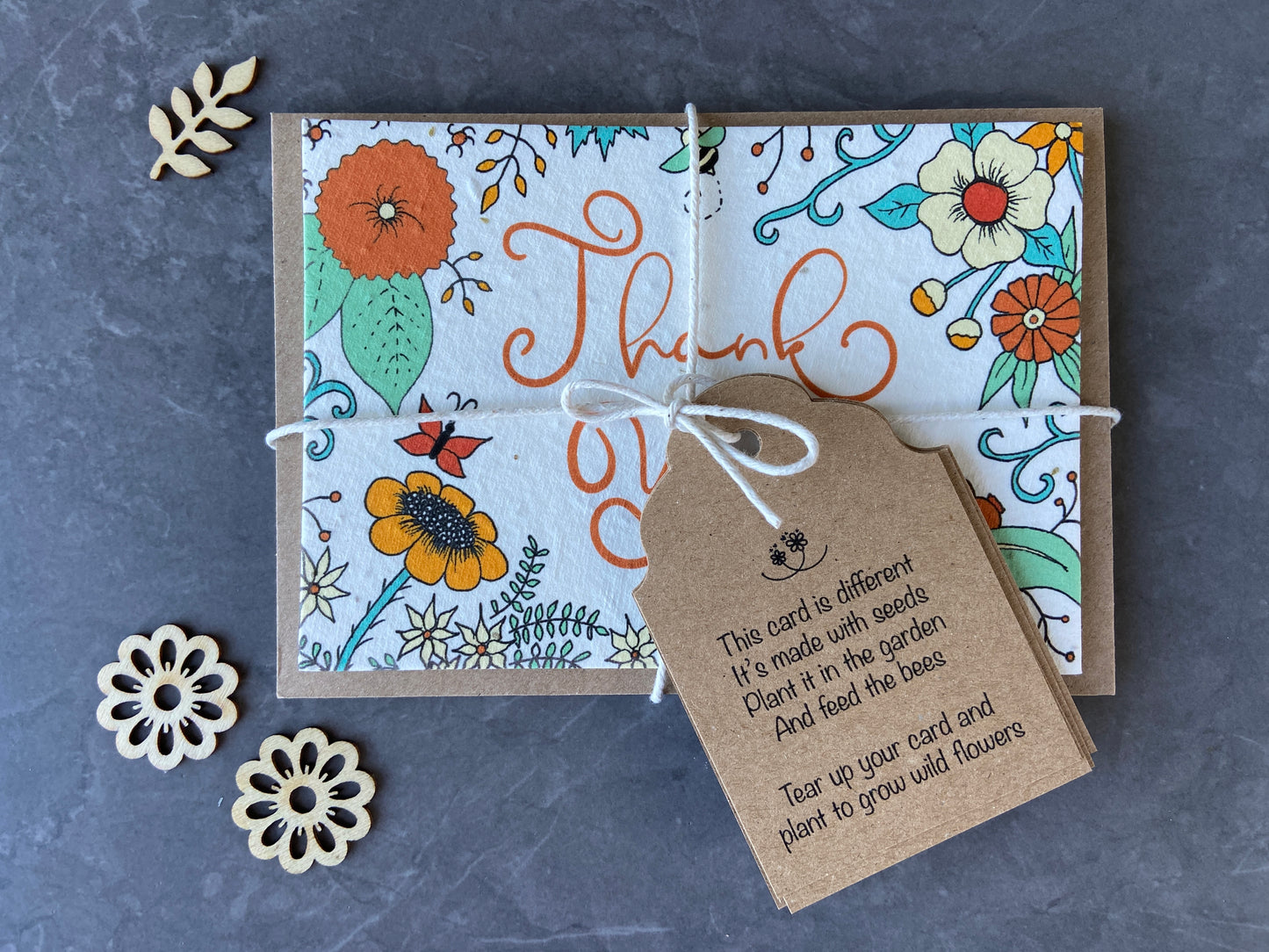 Plantable Thank You Cards with wildflower seed
