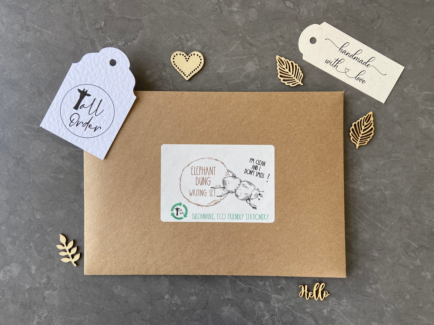 Organic Elephant Writing Paper Set