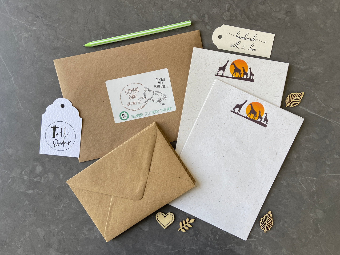 Organic Elephant Writing Paper Set