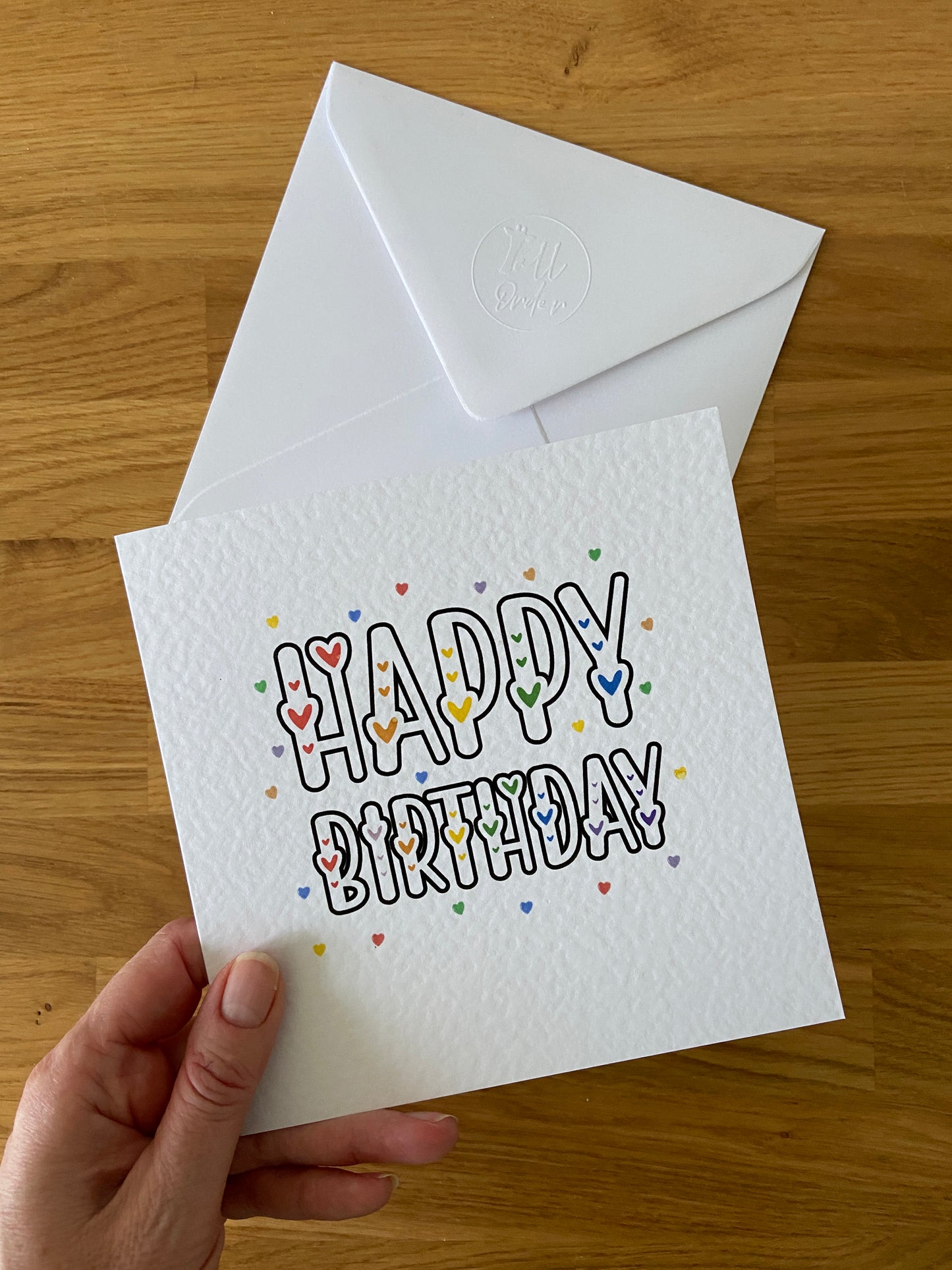 Happy Birthday Hearts Card