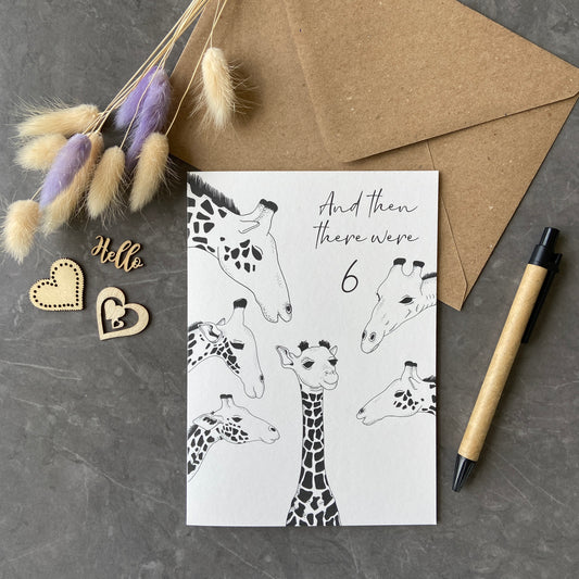 New Baby Card, family of 6