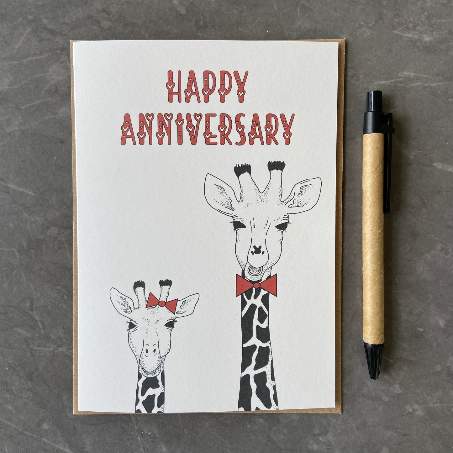 Giraffe Anniversary Card