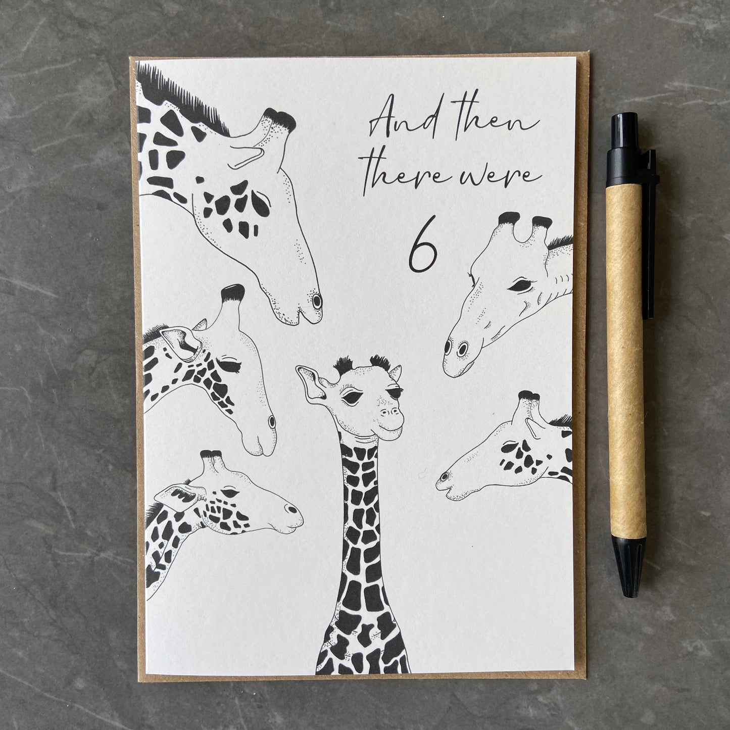 New Baby Card, family of 6