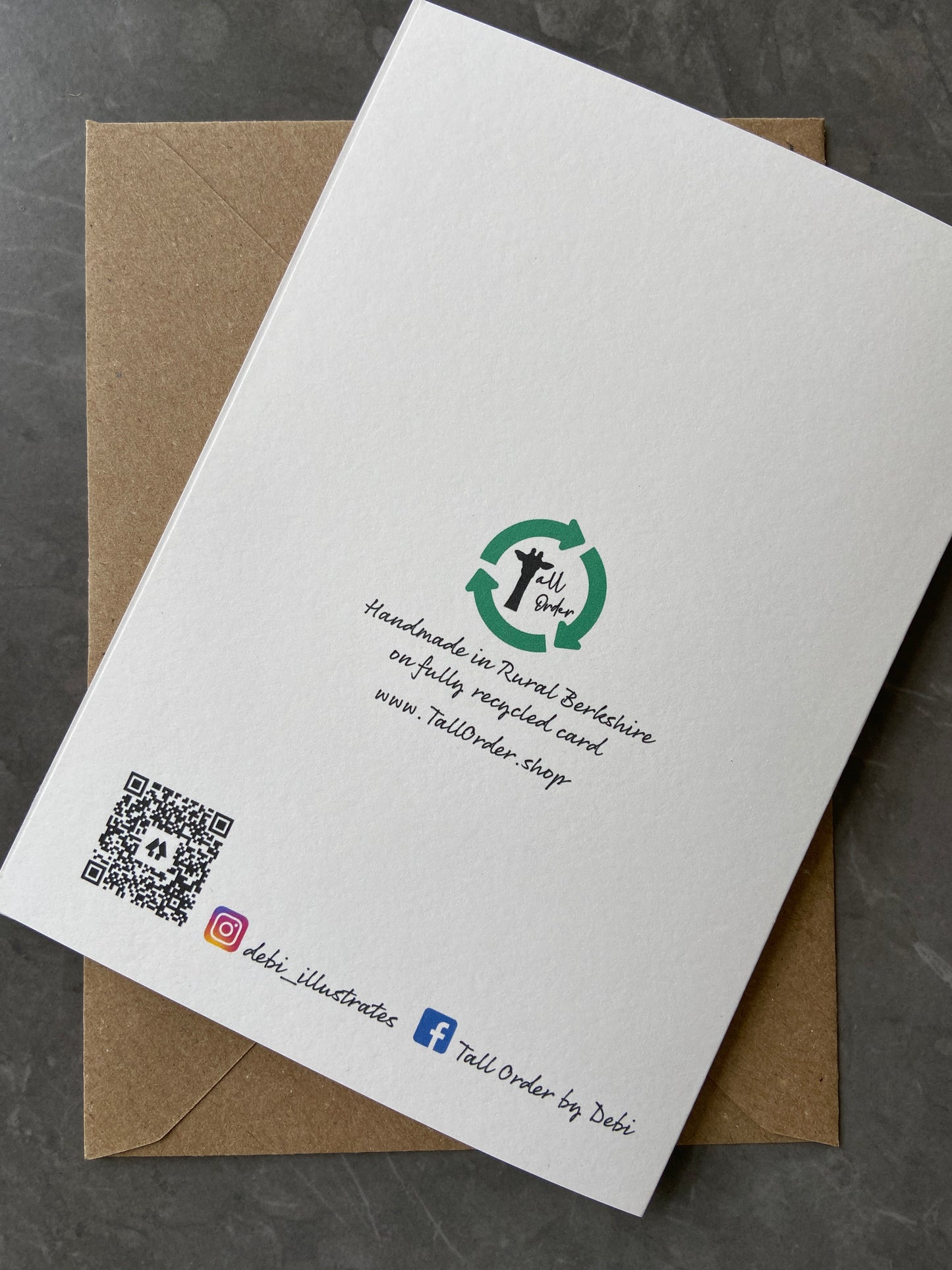 New baby card, family of 5