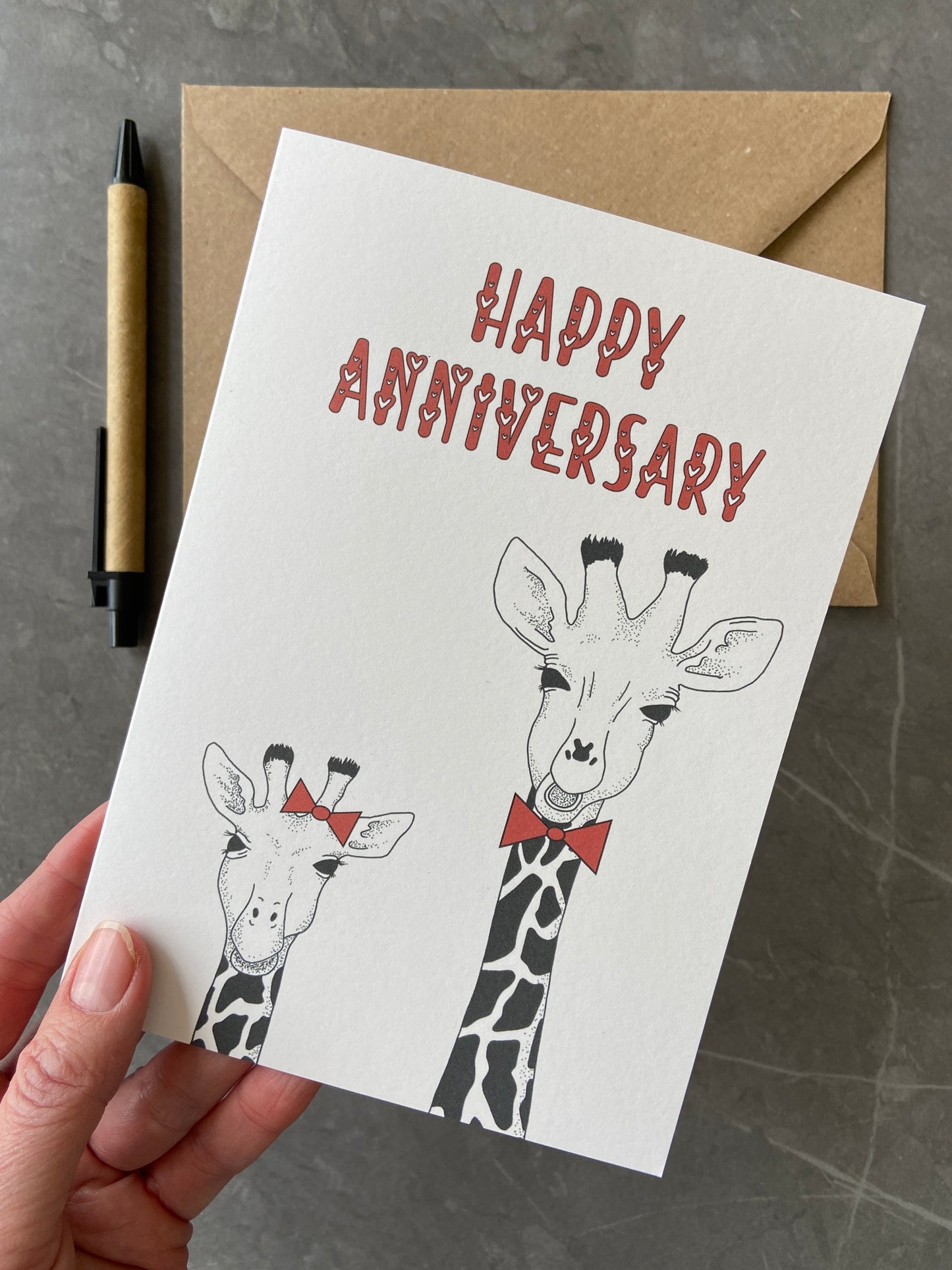 Giraffe Anniversary Card
