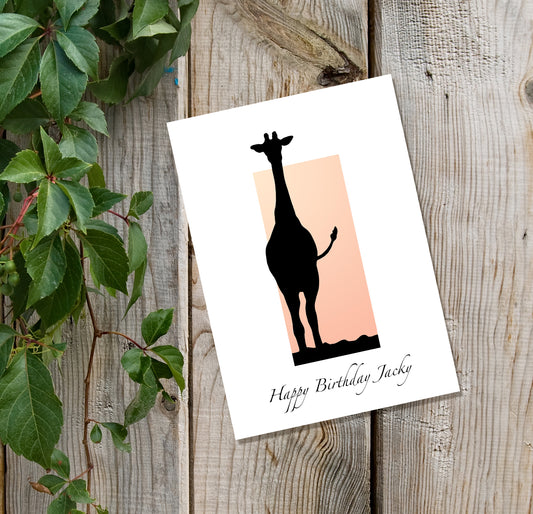 Giraffe Birthday Card
