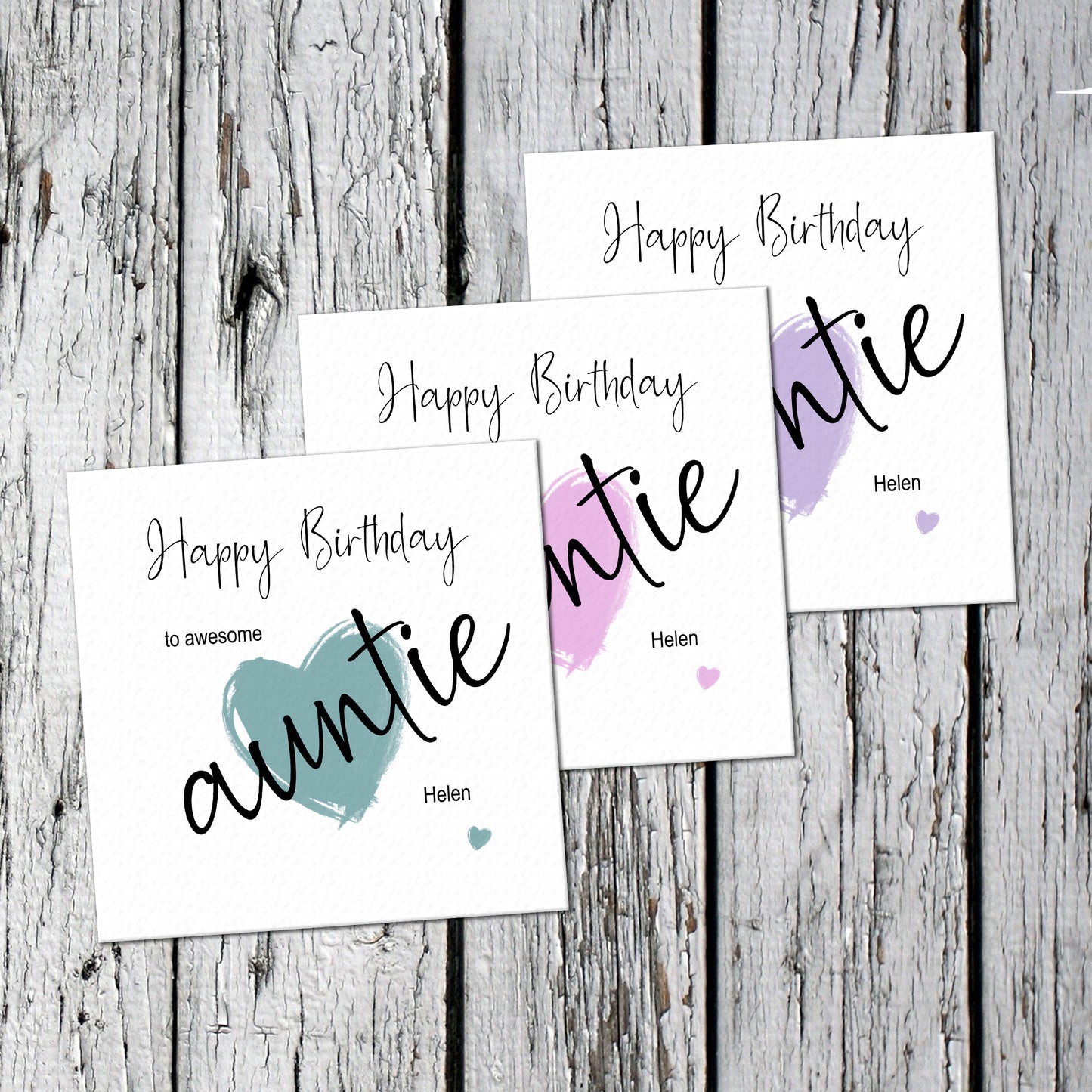 Personalised Auntie Birthday Card