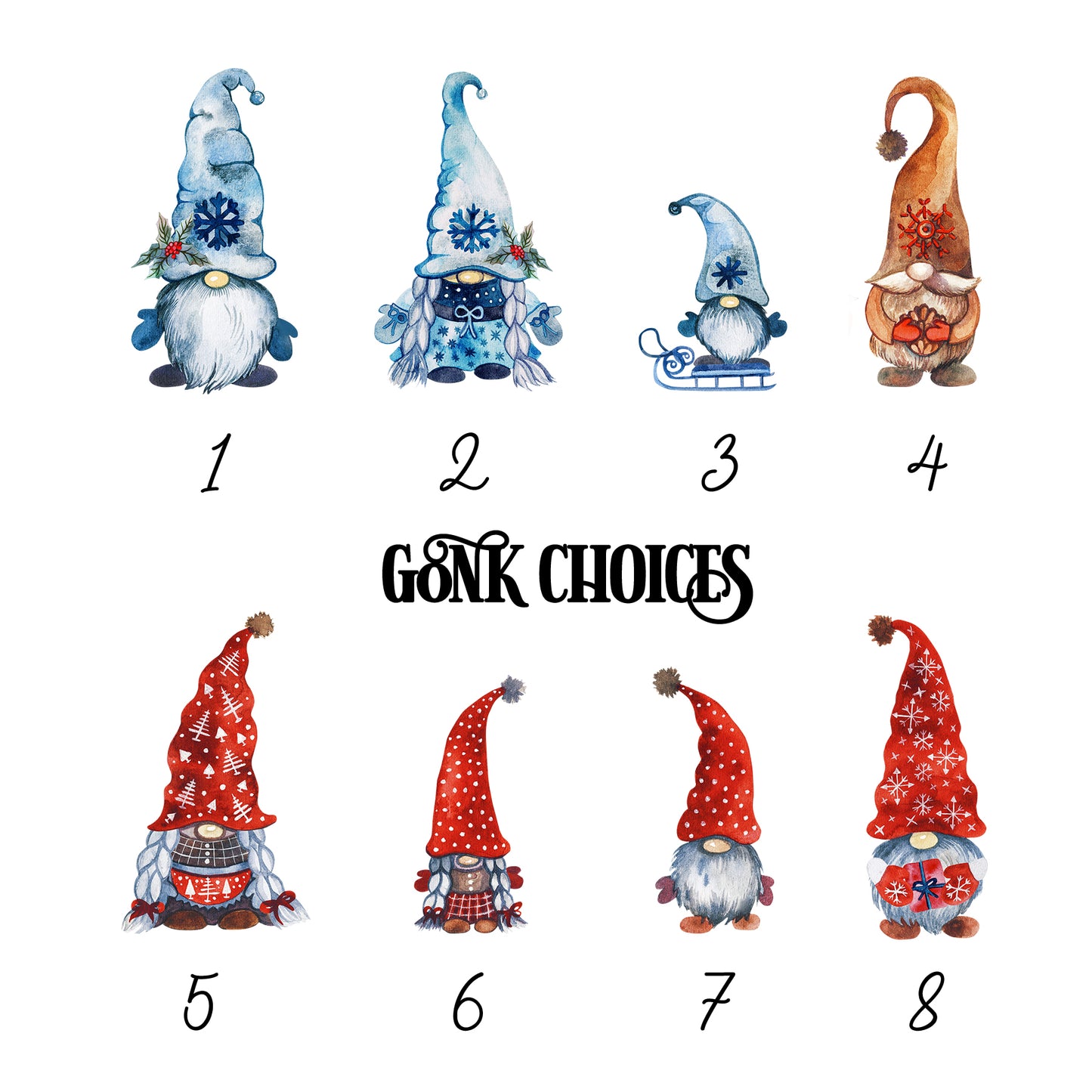 Personalised Gonk Christmas Card