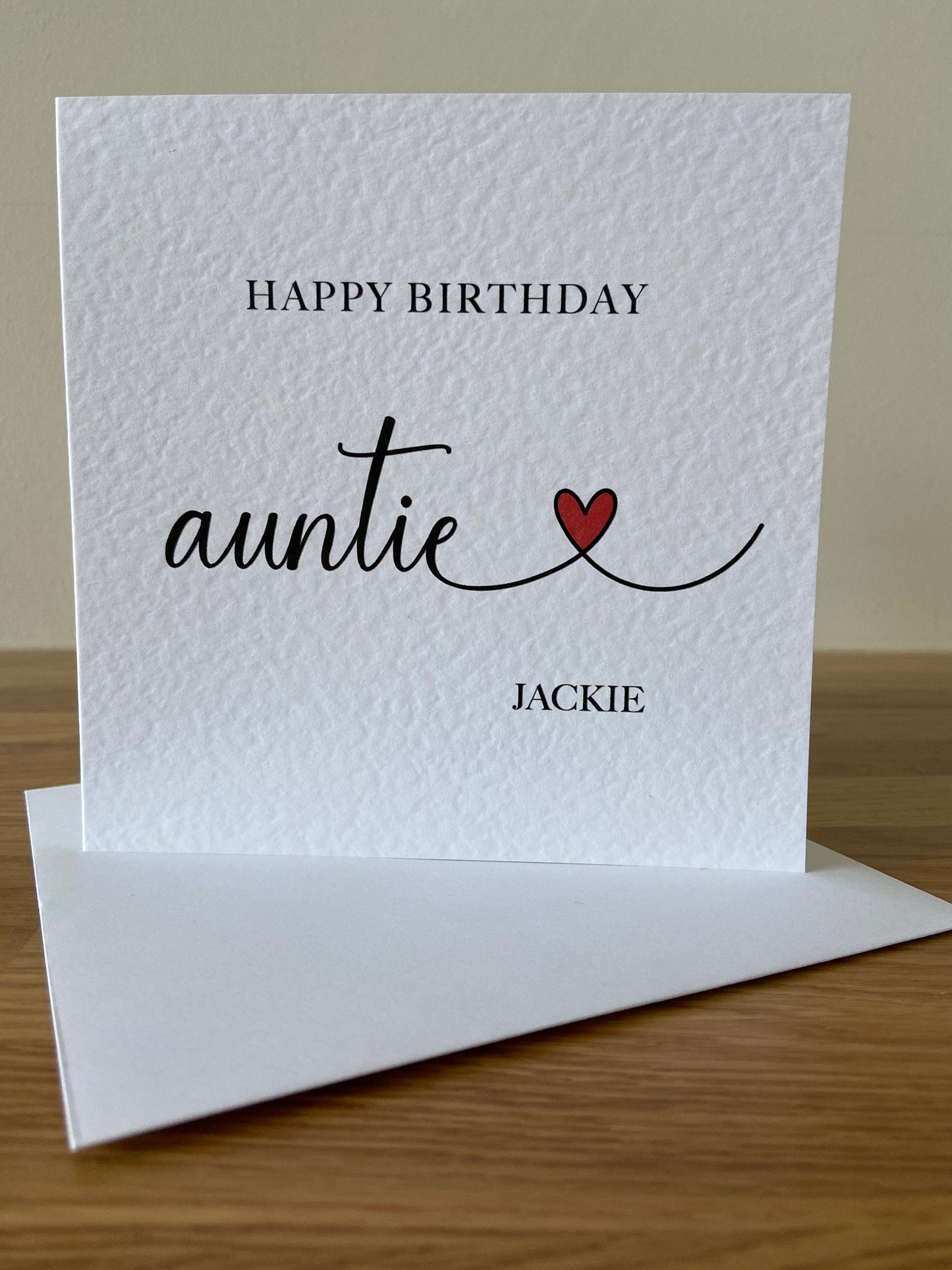 Personalised Auntie Birthday Card
