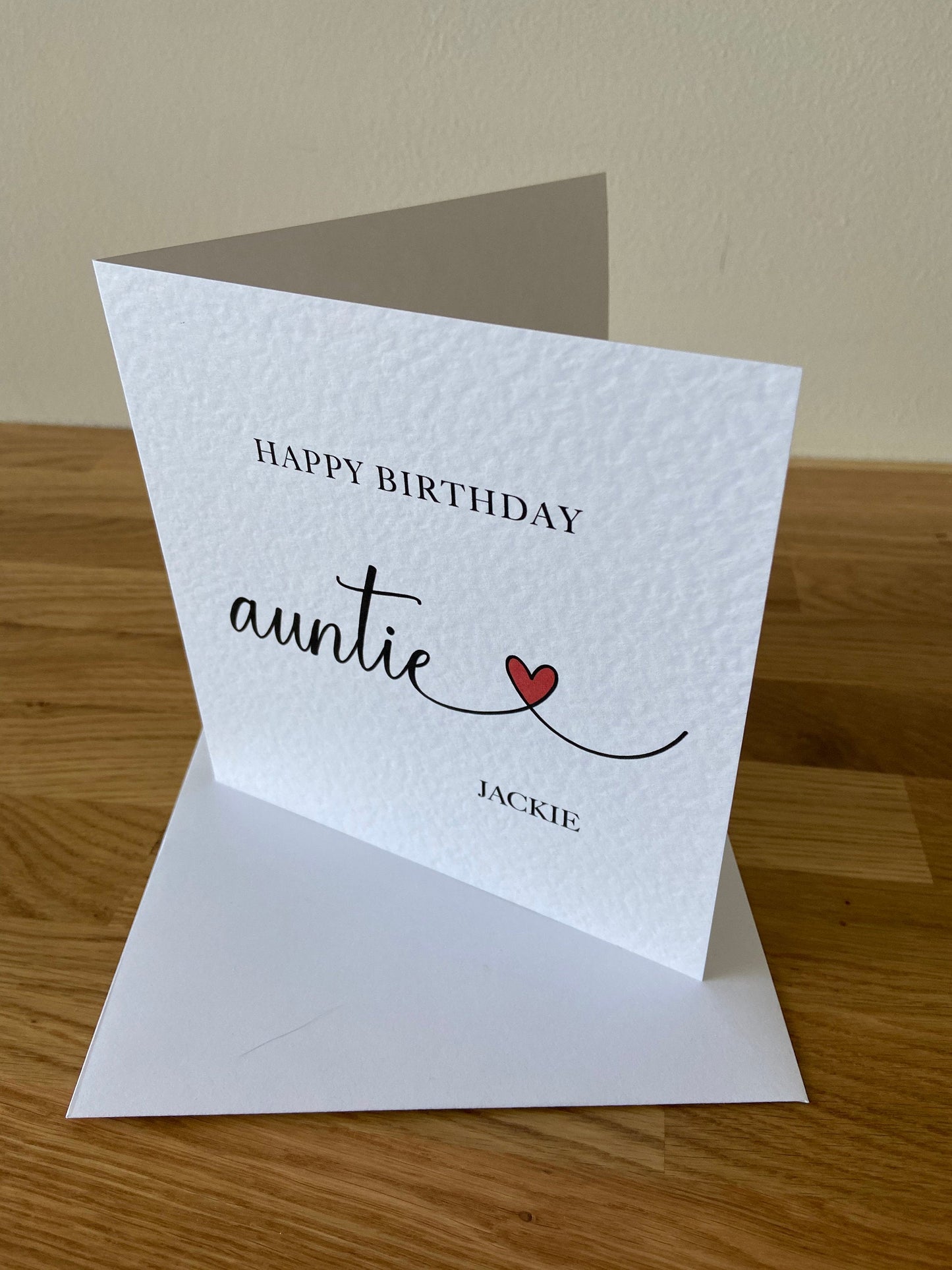 Personalised Auntie Birthday Card