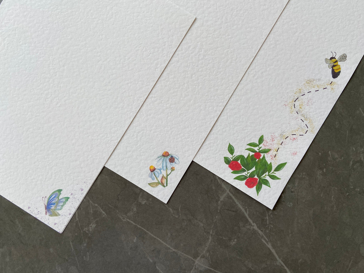 45 Piece Writing Set - Bees, Butterflies and Ladybirds