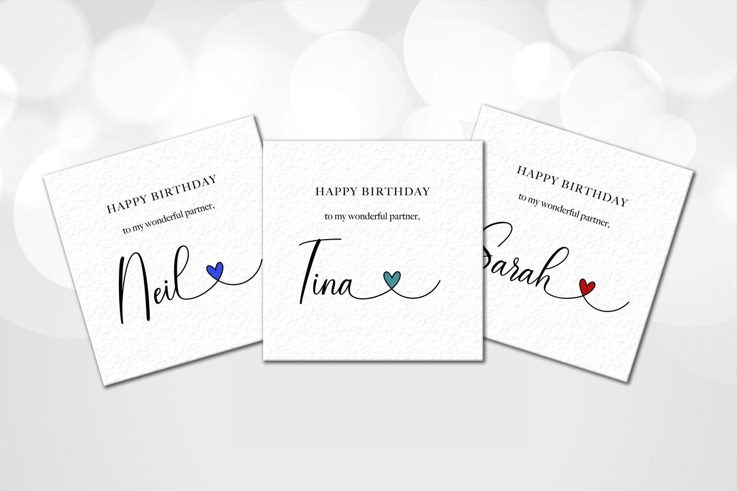 Personalised Partner Birthday Card