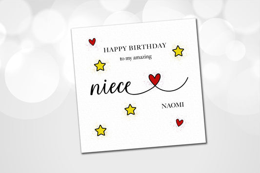 Personalised Niece Birthday Card