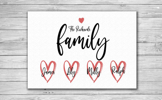 Personalised Family Print