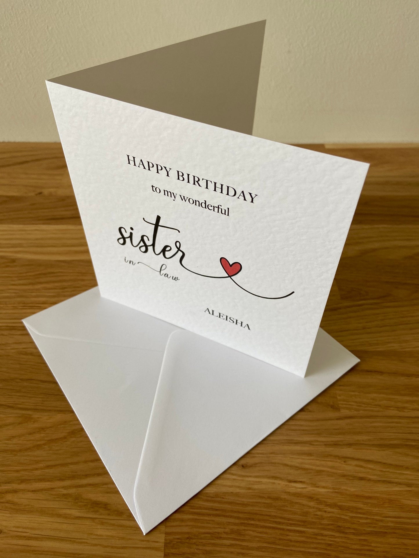 Personalised Sister-in-law Birthday Card