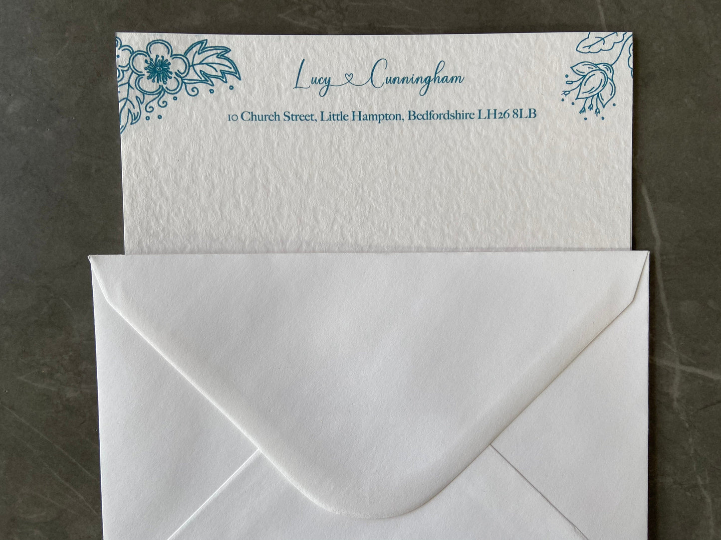 Personalised Floral Writing Paper Set