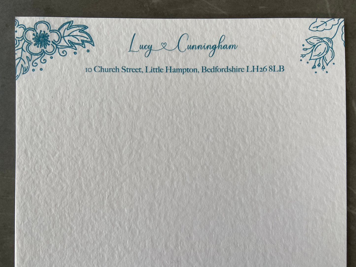 Personalised Floral Writing Paper Set