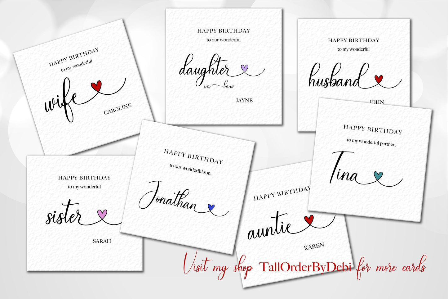 16th, 18th, 21st or any age Personalised Birthday Card