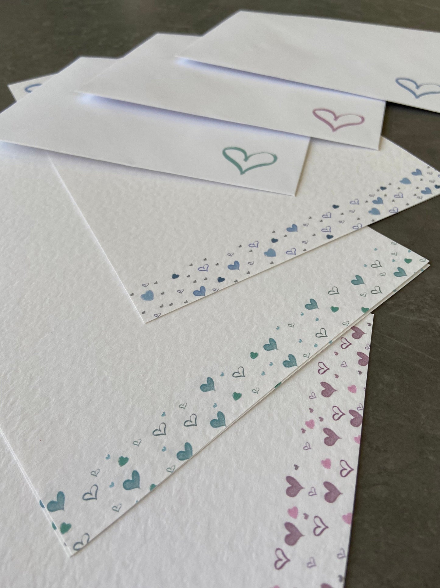 Heart Writing Paper Set