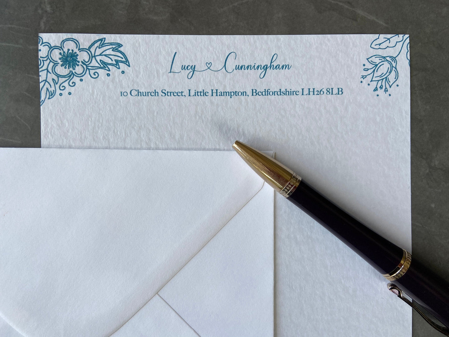 Personalised Floral Writing Paper Set