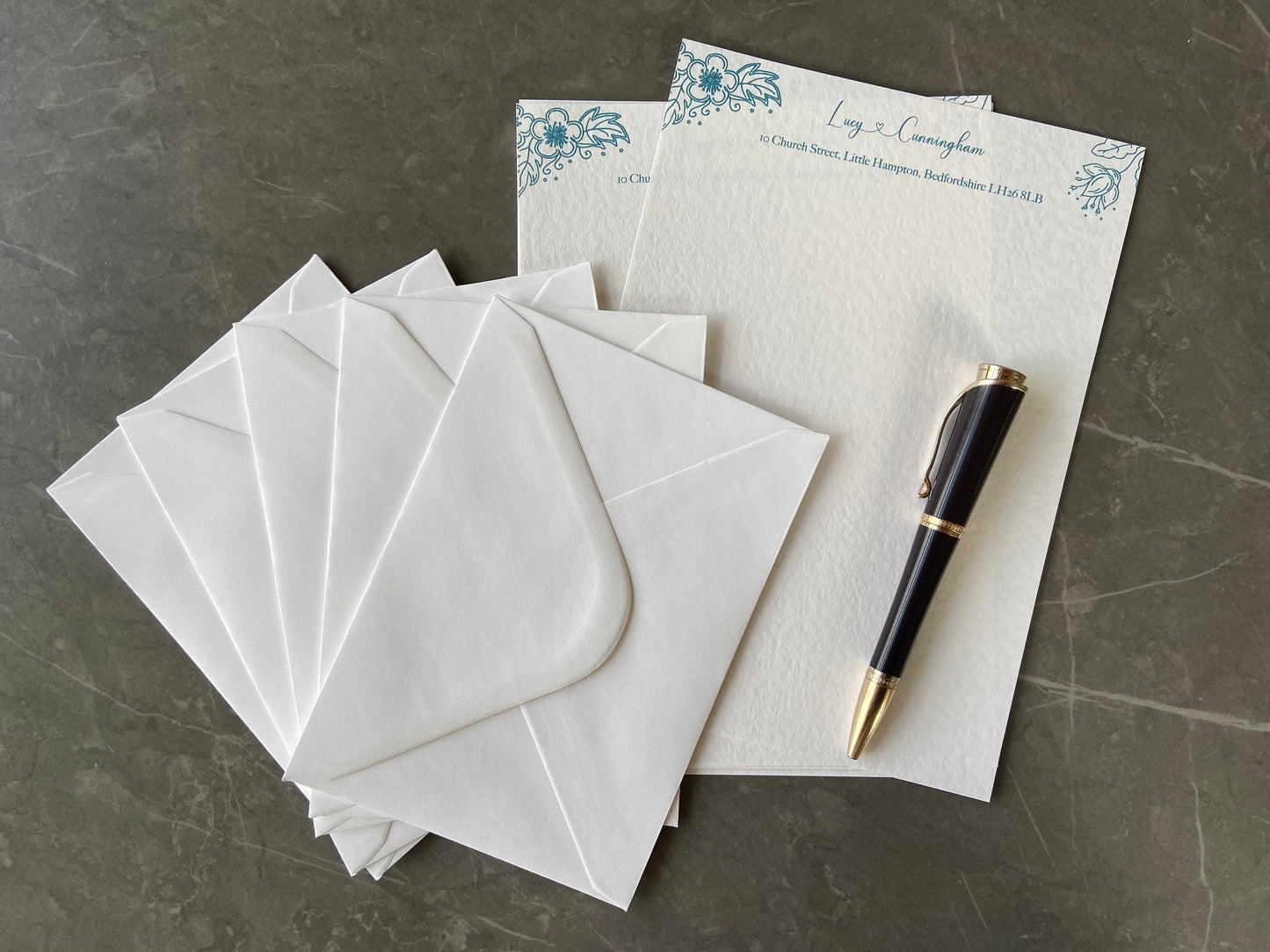 Personalised Floral Writing Paper Set