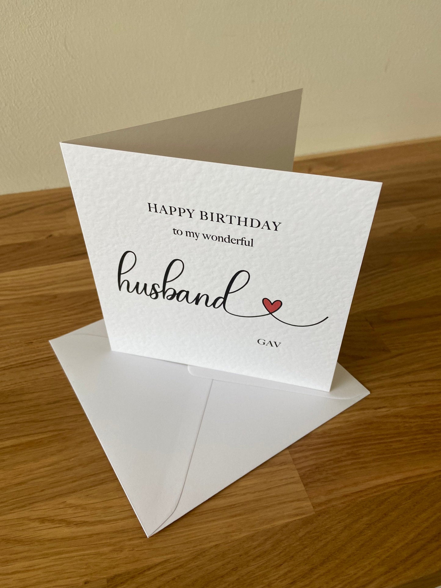 Personalised Husband Birthday Card