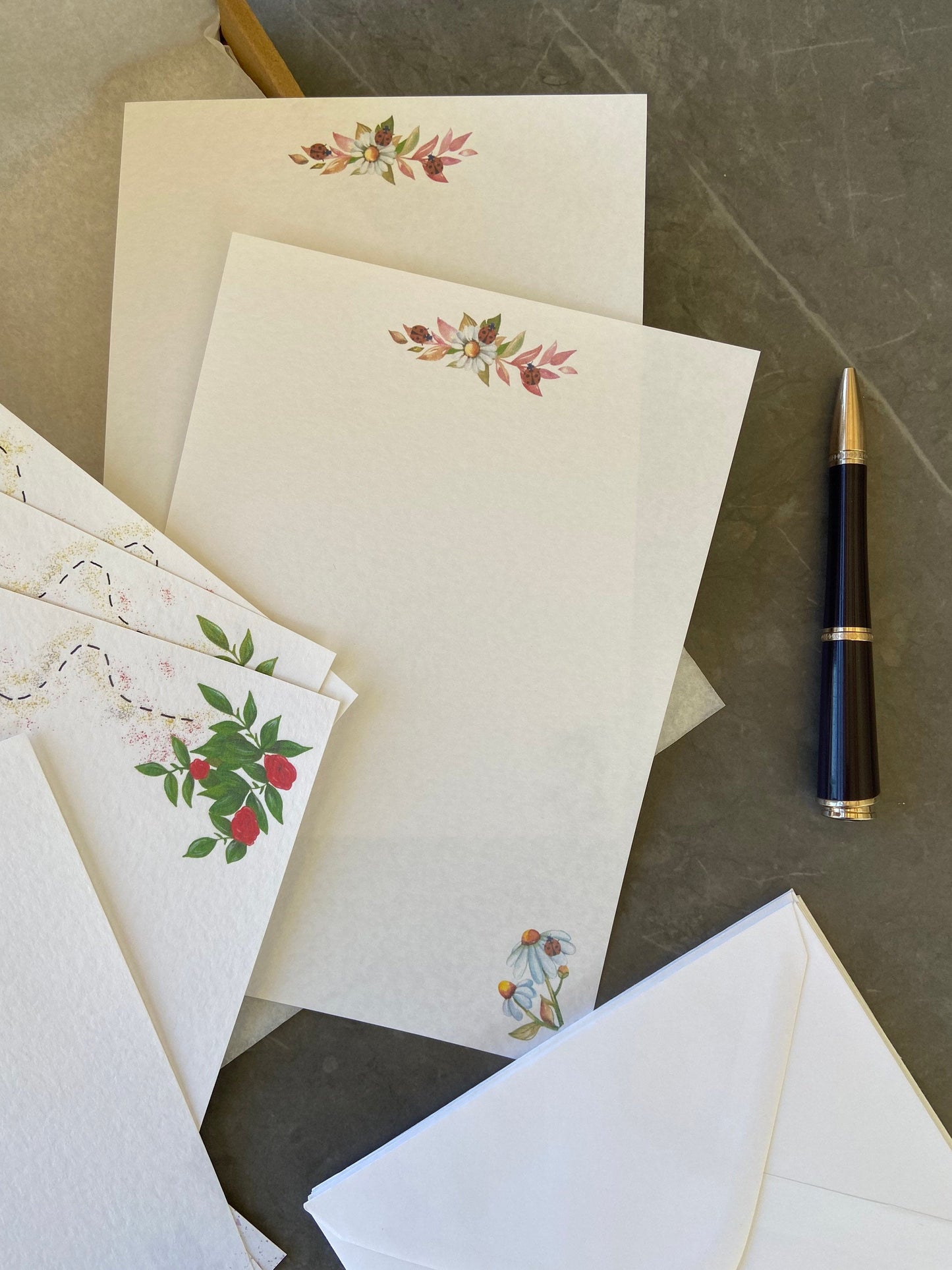 45 Piece Writing Set - Bees, Butterflies and Ladybirds