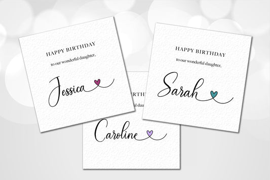 Personalised Daughter Birthday Card