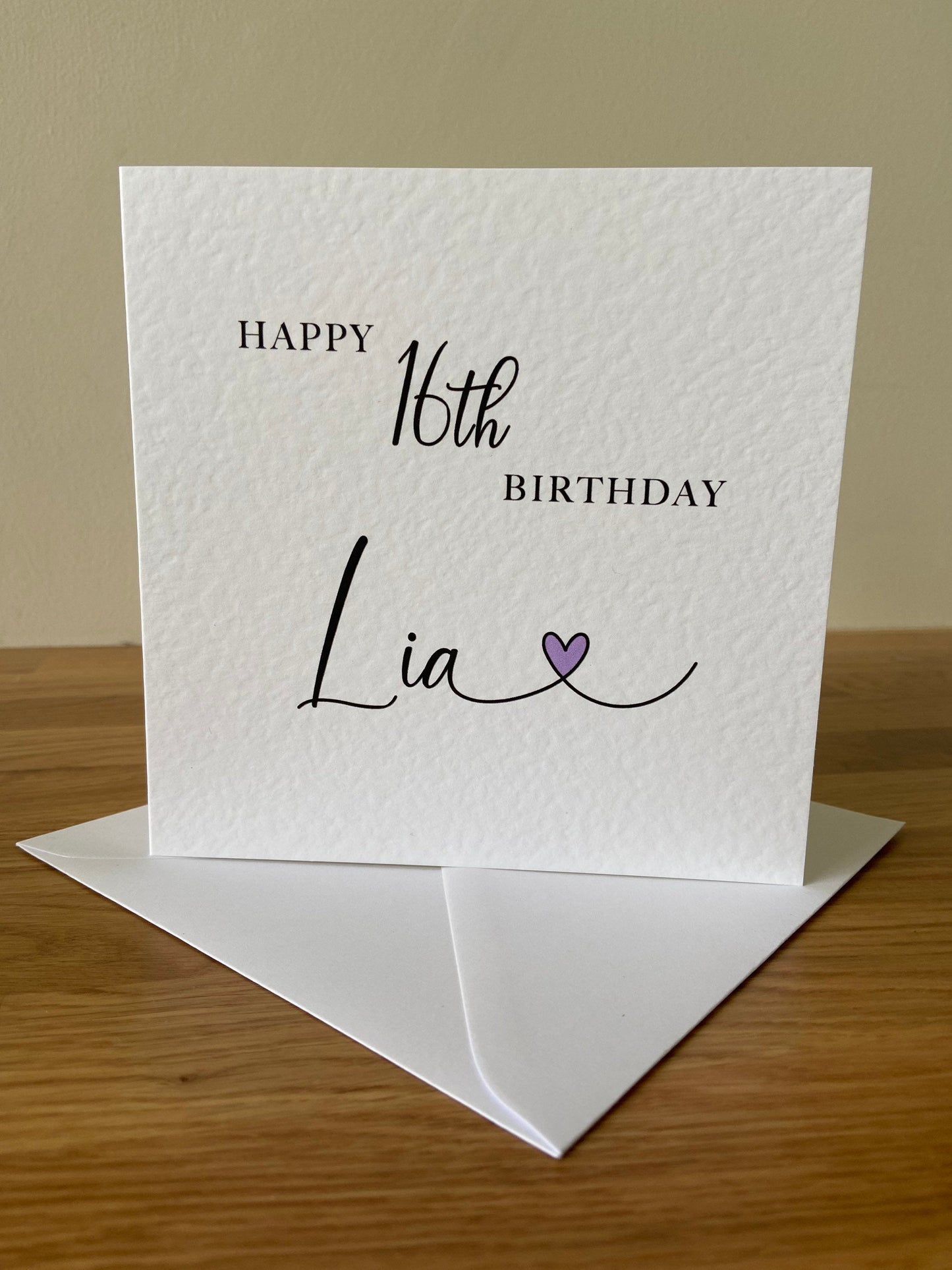 16th, 18th, 21st or any age Personalised Birthday Card